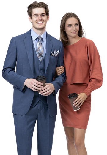 Blue Three Piece Suit
