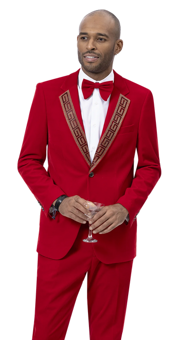 Vibrant Red Three-Piece Suit