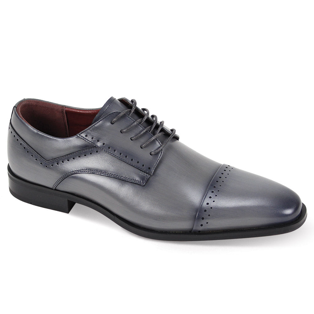 Giorgio Venturi Grey Cap-Toe Oxford Dress Shoes for men – MARCNULOOKFASHION INC