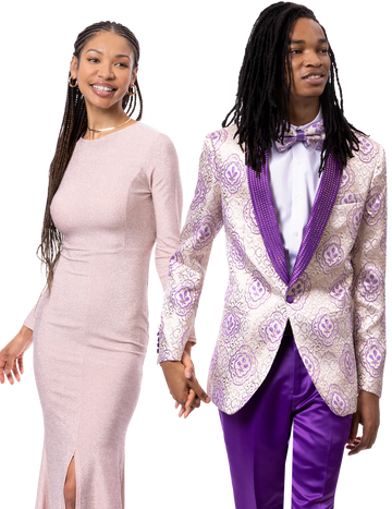 Purple Three Piece Tuxedo