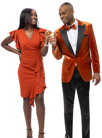 Rust Three Piece Tuxedo