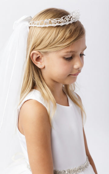 Crown With Veil First Communion Accessories Style 705