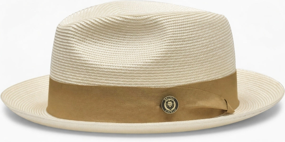 Francesco Ivory Woven Fedora Hat For Weddings