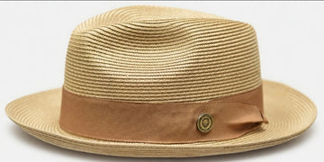 Francesco Ivory Woven Fedora Hat For Weddings