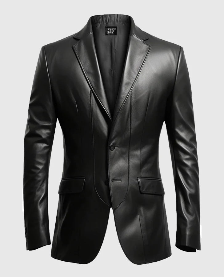 leather blazer