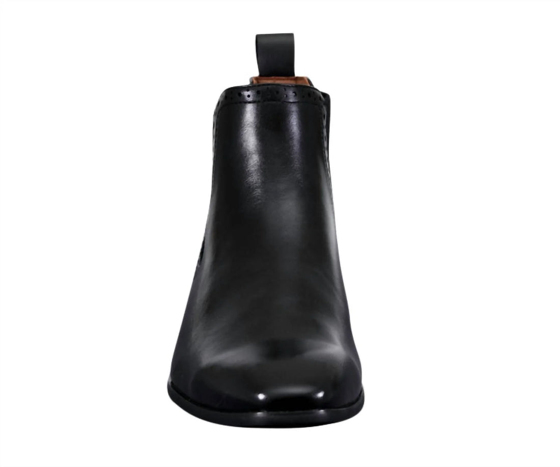 Men's Black Chelsea Dress Boot – Classic Slip-On Leather Ankle Boot