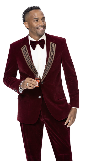 Rich burgundy Three-Piece Suit
