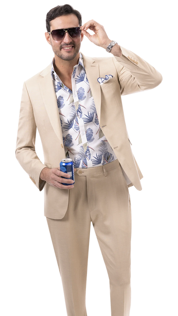 Champagne/Tan Three-Piece Suit
