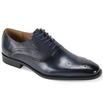 Giorgio Venturi Navy Oxford Dress Shoes for men