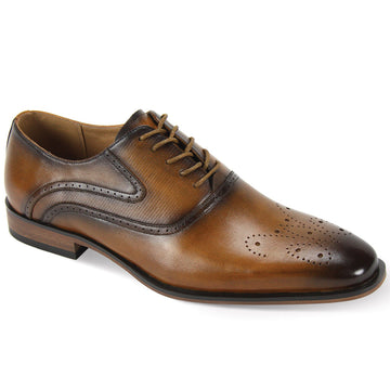 Giorgio Venturi Tan Oxford Dress Shoes