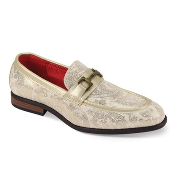 After Midnight champagne Paisley Bit Loafer