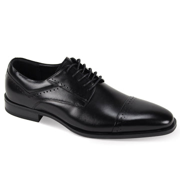 Giorgio Venturi Black Cap-Toe Oxford Dress Shoes
