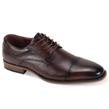 Giorgio Venturi Brown Cap-Toe Oxford Dress Shoes