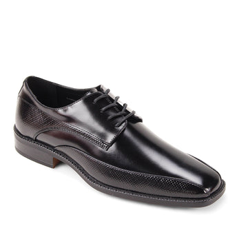 Giorgio Venturi Black Textured Derby Dress Shoes