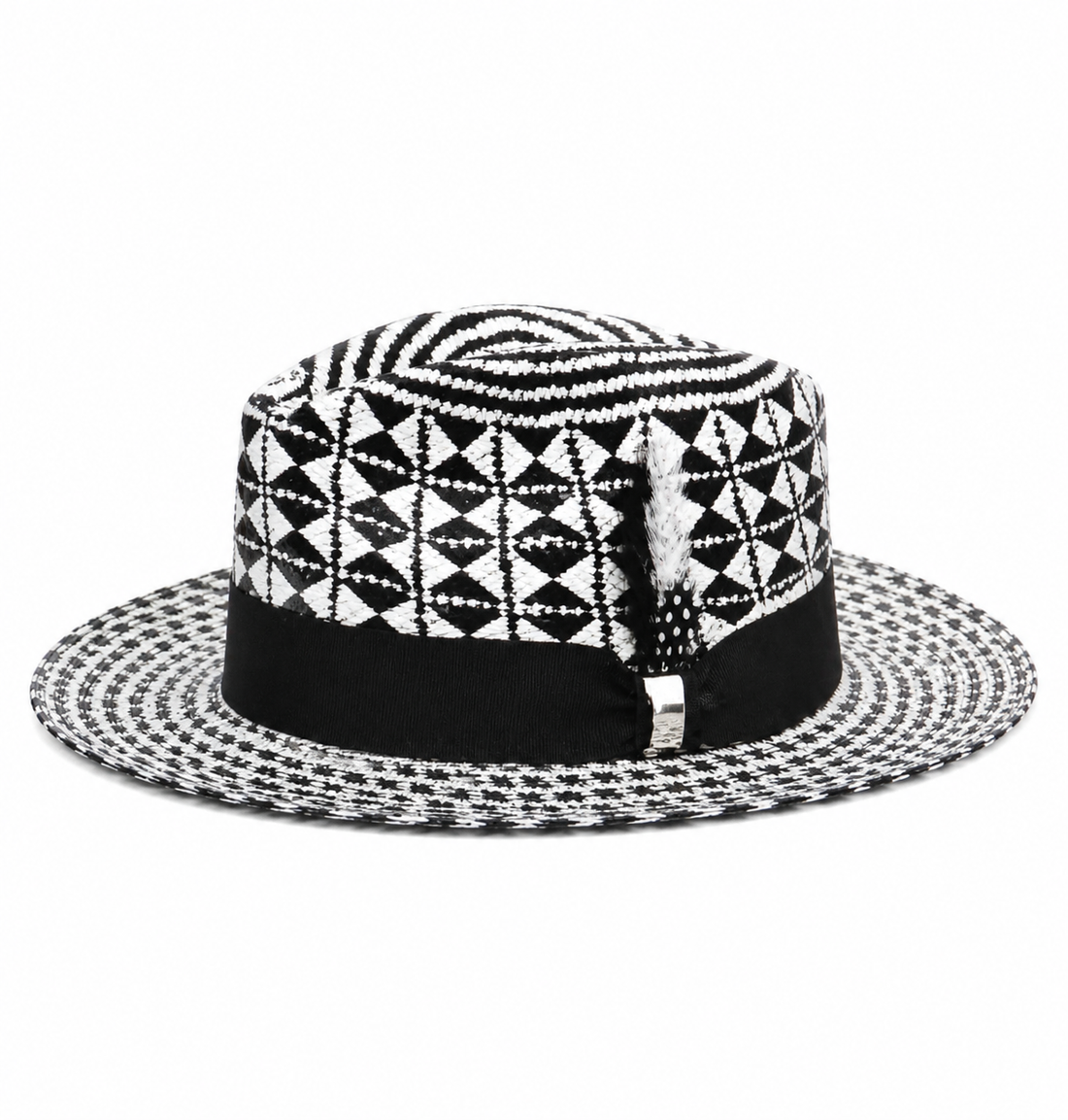 Geometric Panama Fedora Hat Summer