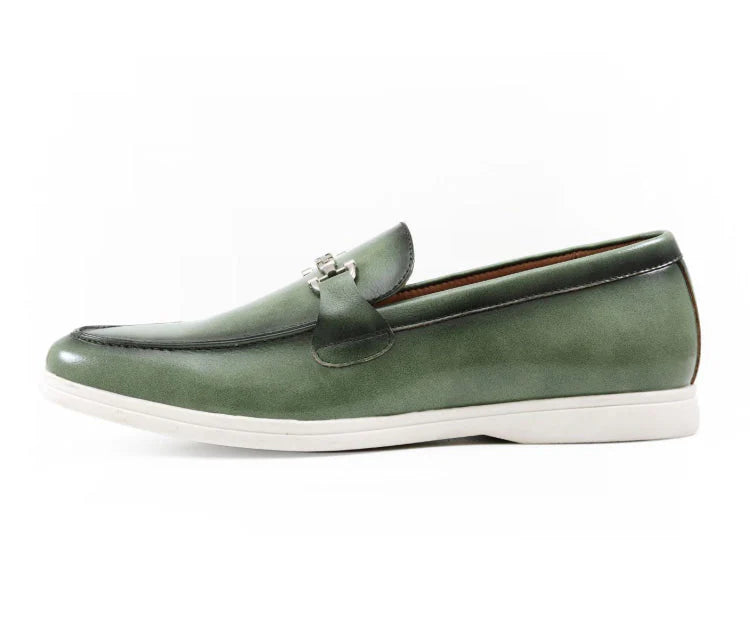 Amali Cahill Green Bit Loafers