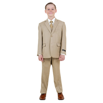Tazzio Boys' 5-Piece Beige Suit Set