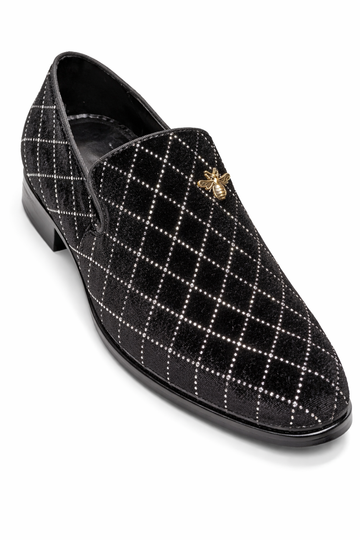Terroni Black Crystal Loafers