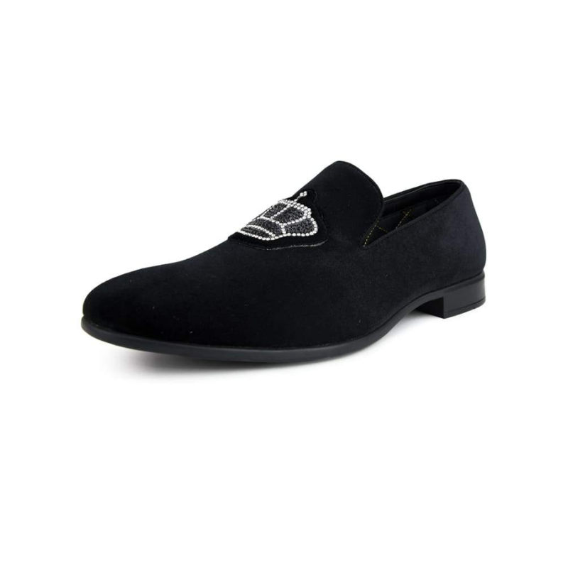Amali Crown Black Loafers