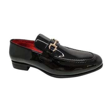 Terroni Black Patent Horsebit Loafers black