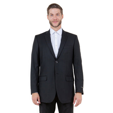 Demantie Men's Black Modern Fit Classic Sport Coat – Two-Button Notch Lapel Blazer