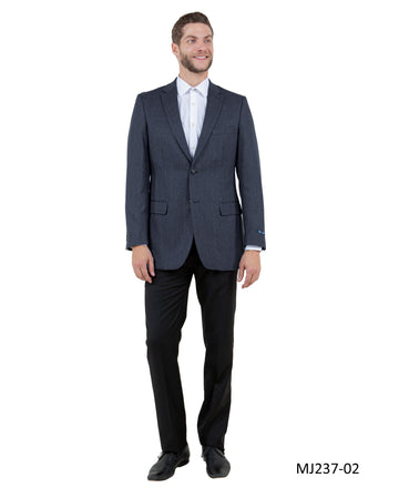 Tazzio Men's Grey Tuxedo-Inspired Sport Coat – Notch Lapel Tailored Blazer