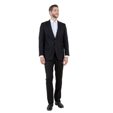 Tazzio Men's Black Linen-Look Slim-Fit Blazer – Two-Button Notch Lapel Sport Coat