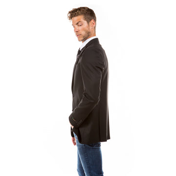 Zegarie Men's Tailored-Fit Black Suit Jacket – Notch Lapel Suit Separate