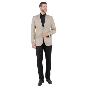 Zegarie Men's Tailored-Fit Tan Suit Jacket – Notch Lapel Suit Separate