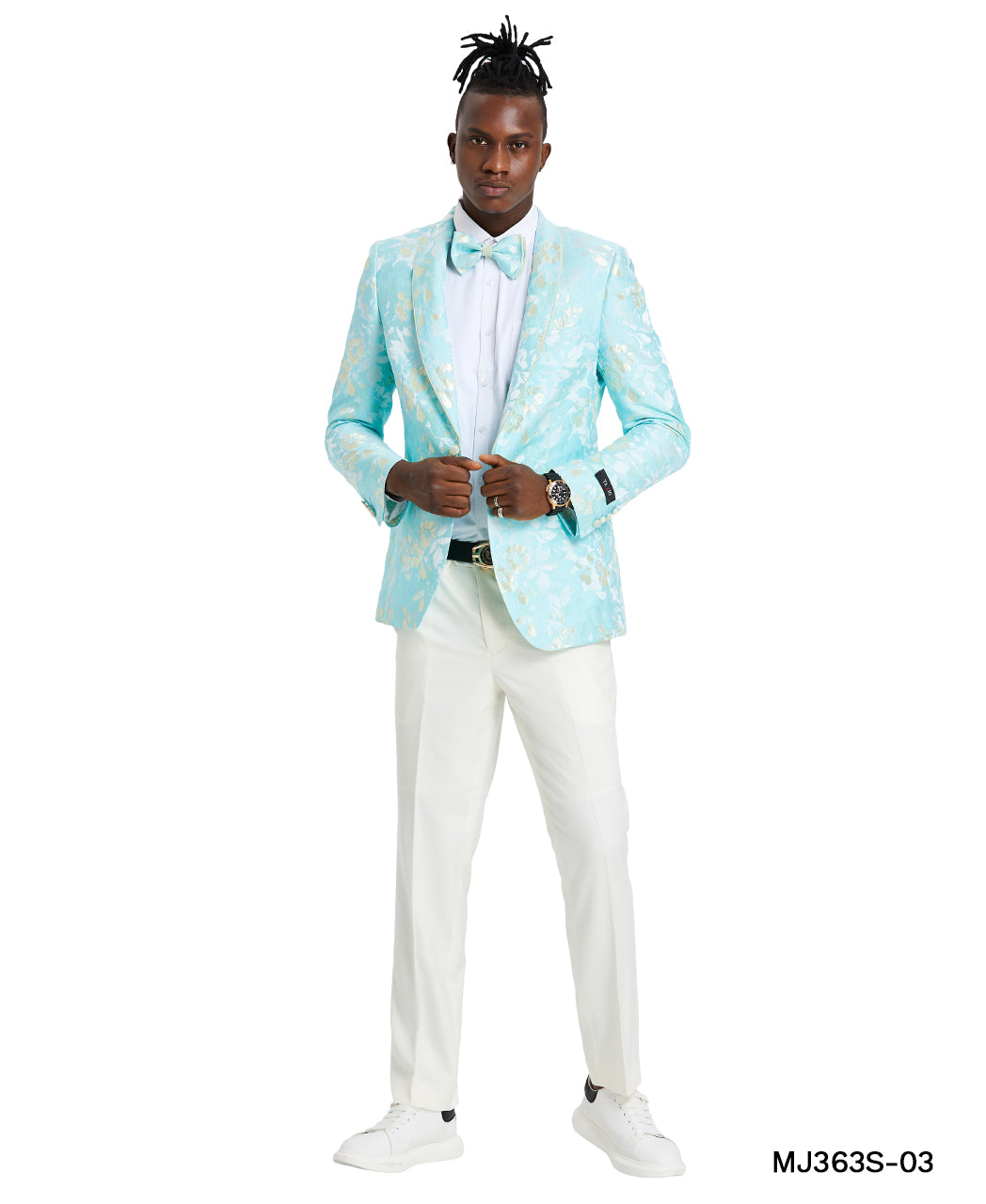 Zegarie Men's Mint Plaid Sport Coat – Modern Fit Two-Button Blazer
