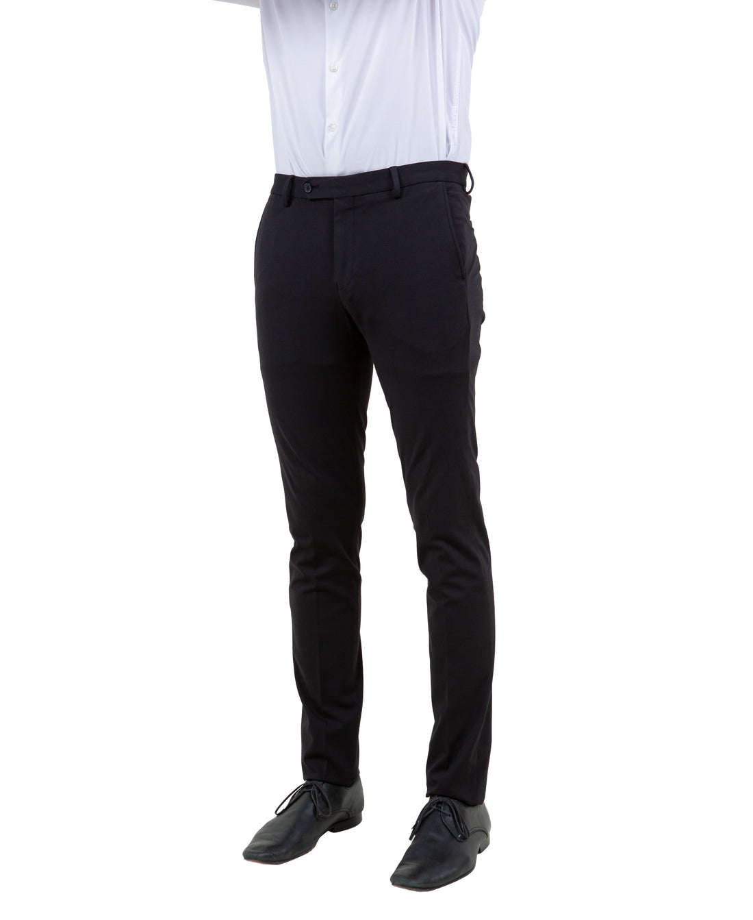 Zegarie Z-Flex Men's Black Slim Fit Dress Pants – 4-Way Stretch Wrinkle-Resistant Trousers