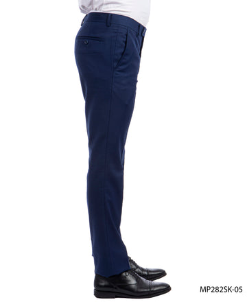 Sean Alexander Men's Indigo Skinny Fit Dress Pants – Modern Formal Trousers