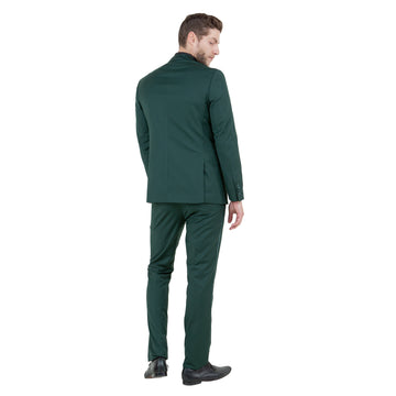 Sean Alexander Men's Green 2-Piece Satin Notch Lapel Tuxedo – Hybrid Fit Formal Suit
