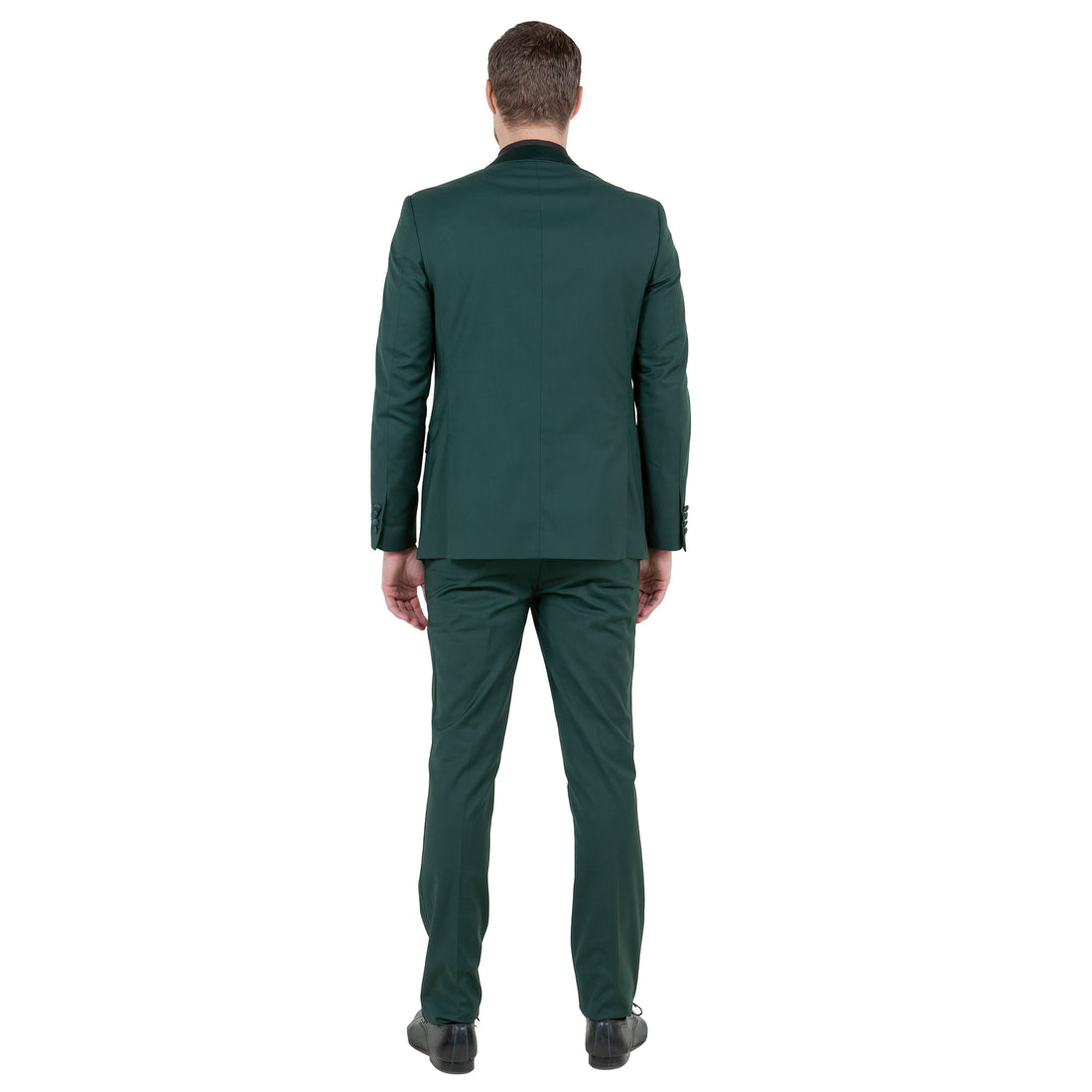Sean Alexander Men's Green 2-Piece Satin Notch Lapel Tuxedo – Hybrid Fit Formal Suit