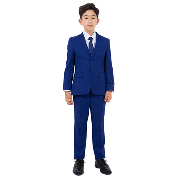 Perry Ellis Boys 5-Piece Royal Blue Suit Set