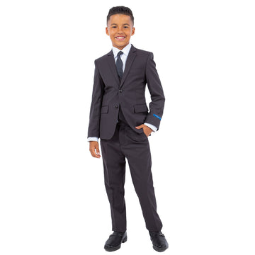 Perry Ellis Boys 5-Piece Dark Grey Suit Set