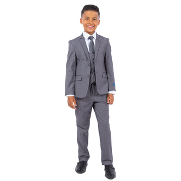 Perry Ellis Boys 5-Piece Grey Suit Set
