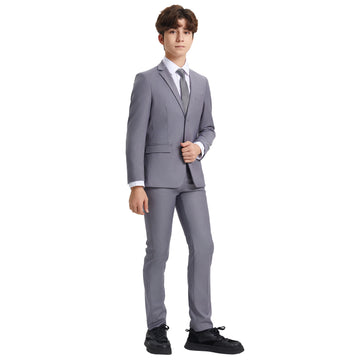 Stacy Adams Boys 5-Piece Grey Suit Set