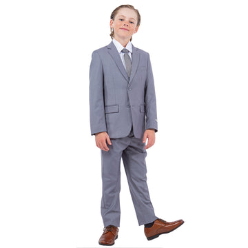 Stacy Adams Grey Boy's 5pc Solid Suit