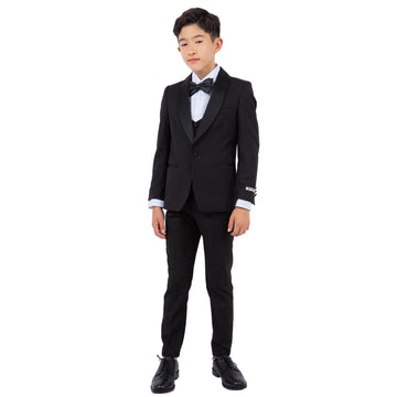 Stacy Adams Black 5 pc Kids Tuxedo Suit