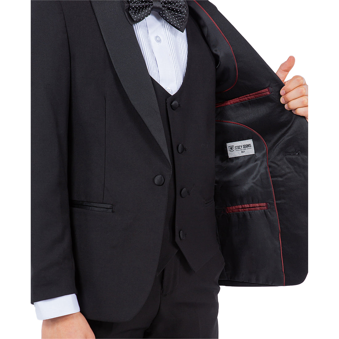 Stacy Adams Black 5 pc Kids Tuxedo Suit