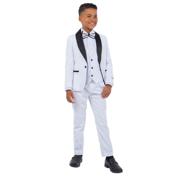 Stacy Adams White 5 pc Tuxedo Kids Suit