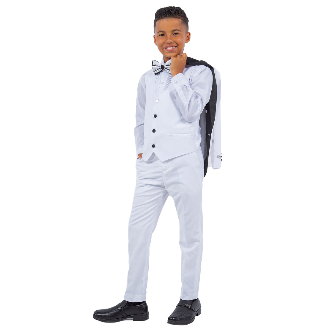 Stacy Adams White 5 pc Tuxedo Kids Suit