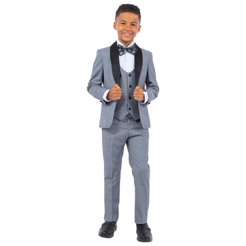 Stacy Adams Medium Grey 5 pc Tuxedo Kids Suit
