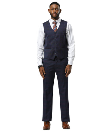 Purple Glen Check Vest