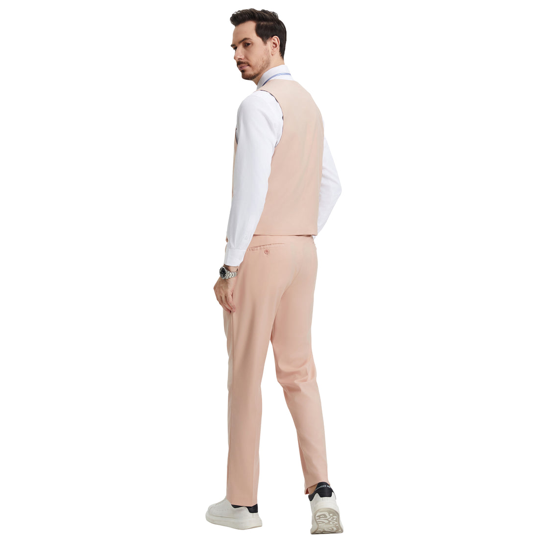 Men's Stacy Adams Hybrid-Fit 3pc Blush Suit Set