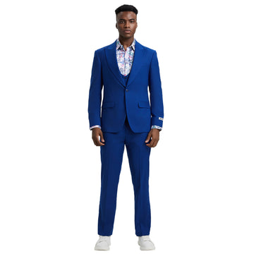 Men's Stacy Adams Hybrid-Fit 3pc Indigo Suit Set