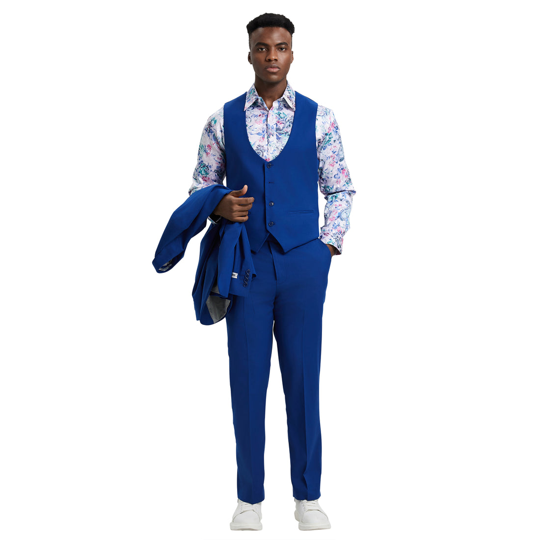 Men's Stacy Adams Hybrid-Fit 3pc Indigo Suit Set