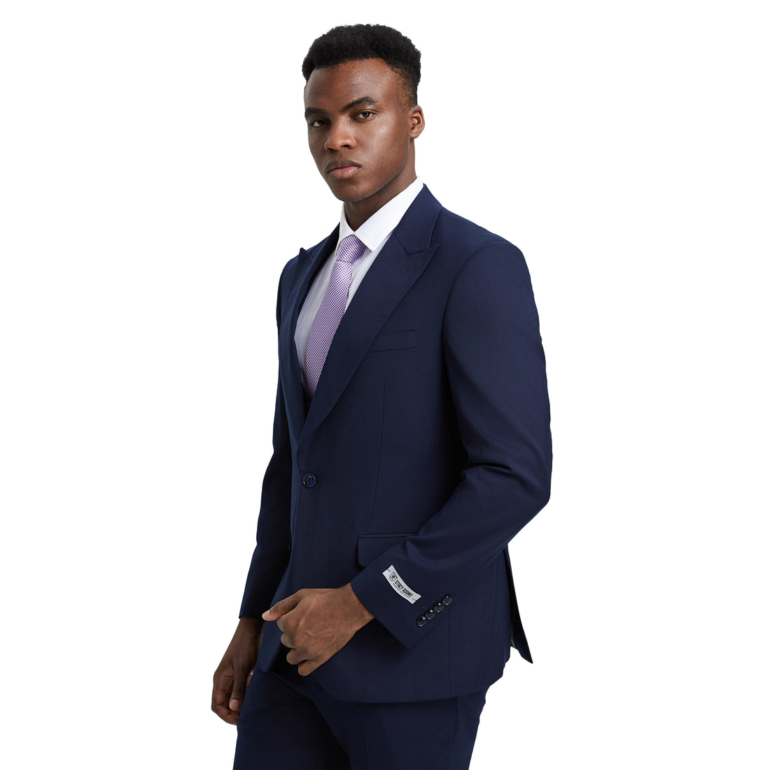 Men's Stacy Adams Hybrid-Fit 3pc Navy Suit Set