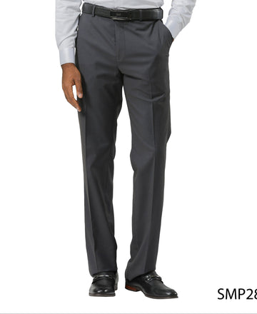 Solid Charcoal Dress Pants By Stacy Adams